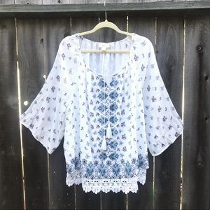Style & Co boho blouse
